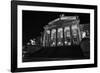 Theatre, 'Gendarmenmarkt', Berlin, middle, night photography-Christian Hikade-Framed Photographic Print