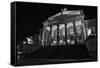 Theatre, 'Gendarmenmarkt', Berlin, middle, night photography-Christian Hikade-Framed Stretched Canvas