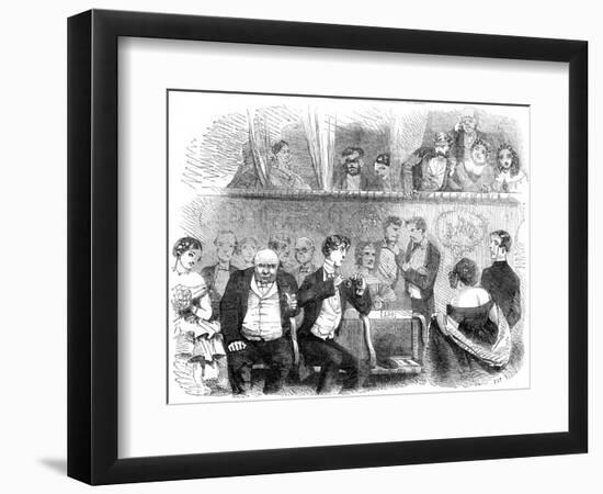 Theatre Going: the Audience, 1858-null-Framed Art Print