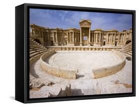 Theatre in the Spectacular Ruined City of Palmyra, Syria-Julian Love-Framed Stretched Canvas