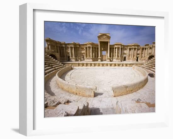 Theatre in the Spectacular Ruined City of Palmyra, Syria-Julian Love-Framed Photographic Print