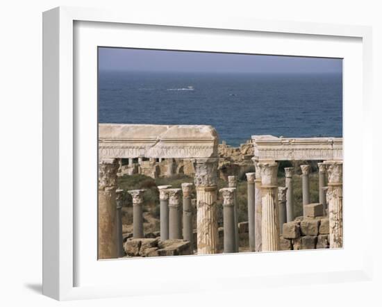 Theatre, Leptis Magna, Unesco World Heritage Site, Tripolitania, Libya, North Africa, Africa-Nico Tondini-Framed Photographic Print