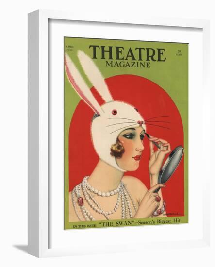 Theatre Magazine, Rabbits Bunny Girls Make Up Makeup Magazine, USA, 1924-null-Framed Giclee Print