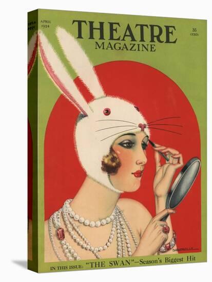 Theatre Magazine, Rabbits Bunny Girls Make Up Makeup Magazine, USA, 1924-null-Stretched Canvas