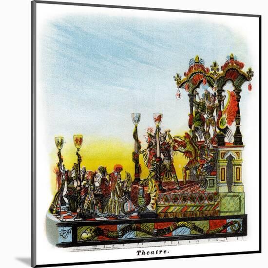 Theatre - Mardi Gras Parade Float Design-null-Mounted Art Print