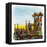Theatre - Mardi Gras Parade Float Design-null-Framed Stretched Canvas