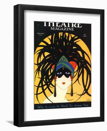 Theatre, Masks Magazine, USA, 1920-null-Framed Premium Giclee Print