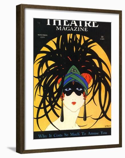 Theatre, Masks Magazine, USA, 1920-null-Framed Giclee Print