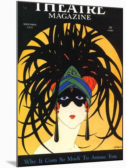 Theatre, Masks Magazine, USA, 1920-null-Mounted Giclee Print