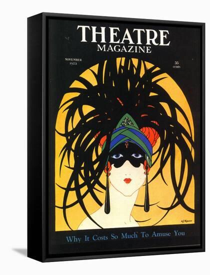 Theatre, Masks Magazine, USA, 1920-null-Framed Stretched Canvas