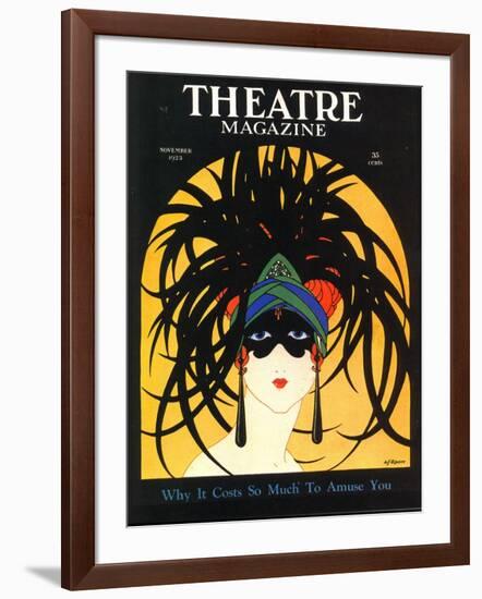 Theatre, Masks Magazine, USA, 1920-null-Framed Giclee Print