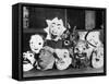 Theatre Masks-null-Framed Stretched Canvas