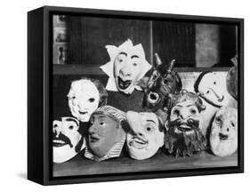 Theatre Masks-null-Framed Stretched Canvas