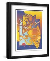 Theatre Masks-David Chestnutt-Framed Giclee Print