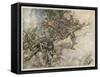 Theatre, Play, Shakespeare-Arthur Rackham-Framed Stretched Canvas