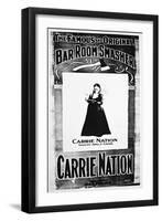 Theatre Poster Depicting Carry Nation (1846-1911) Holding Her Destructive Axe (Litho)-American-Framed Giclee Print