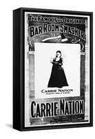 Theatre Poster Depicting Carry Nation (1846-1911) Holding Her Destructive Axe (Litho)-American-Framed Stretched Canvas