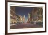 Theatre Row at Night, Dallas-null-Framed Art Print