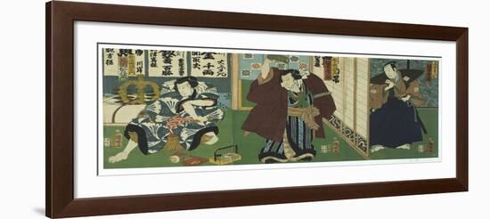 Theatre Scene, 1844-Utagawa Kunisada-Framed Giclee Print