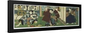 Theatre Scene, 1844-Utagawa Kunisada-Framed Giclee Print