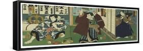 Theatre Scene, 1844-Utagawa Kunisada-Framed Stretched Canvas