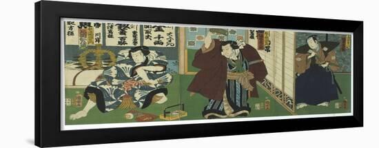 Theatre Scene, 1844-Utagawa Kunisada-Framed Premium Giclee Print