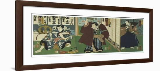 Theatre Scene, 1844-Utagawa Kunisada-Framed Giclee Print