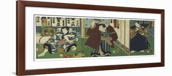 Theatre Scene, 1844-Utagawa Kunisada-Framed Giclee Print