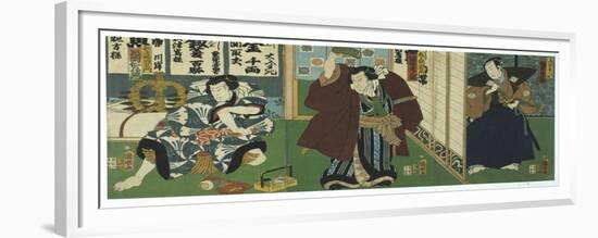 Theatre Scene, 1844-Utagawa Kunisada-Framed Giclee Print