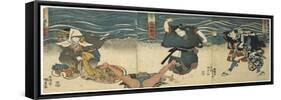 Theatre Scene, 1844-Utagawa Kunisada-Framed Stretched Canvas