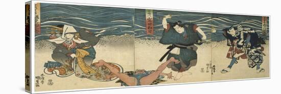 Theatre Scene, 1844-Utagawa Kunisada-Stretched Canvas