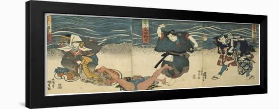 Theatre Scene, 1844-Utagawa Kunisada-Framed Giclee Print