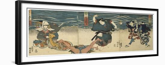 Theatre Scene, 1844-Utagawa Kunisada-Framed Giclee Print