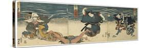 Theatre Scene, 1844-Utagawa Kunisada-Stretched Canvas