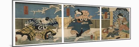 Theatre Scene, 1844-Utagawa Kunisada-Mounted Giclee Print