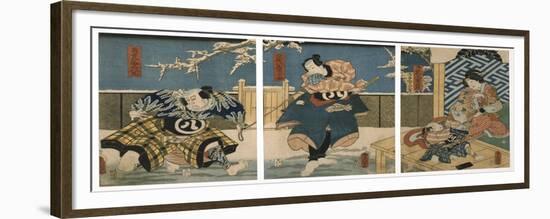 Theatre Scene, 1844-Utagawa Kunisada-Framed Giclee Print