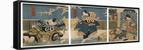 Theatre Scene, 1844-Utagawa Kunisada-Framed Stretched Canvas