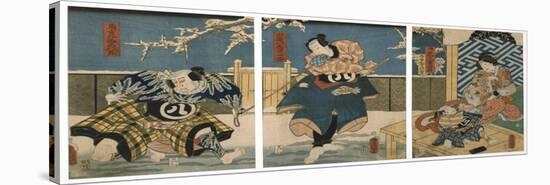 Theatre Scene, 1844-Utagawa Kunisada-Stretched Canvas