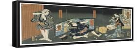 Theatre Scene, 1844-Utagawa Kunisada-Framed Stretched Canvas