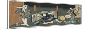 Theatre Scene, 1844-Utagawa Kunisada-Mounted Giclee Print