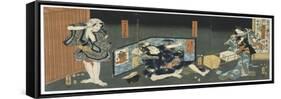 Theatre Scene, 1844-Utagawa Kunisada-Framed Stretched Canvas