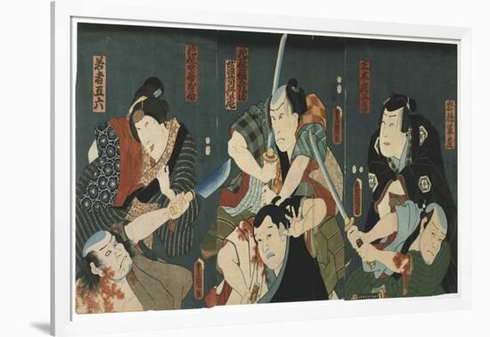 Theatre Scene, 1844-Utagawa Kunisada-Framed Giclee Print