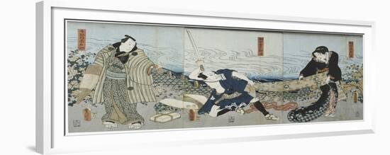 Theatre Scene, 1844-Utagawa Kunisada-Framed Giclee Print