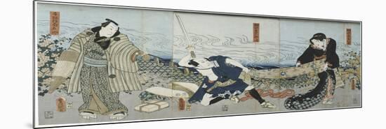 Theatre Scene, 1844-Utagawa Kunisada-Mounted Giclee Print