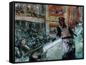 Theatre Scene-Edgar Degas-Framed Stretched Canvas