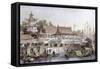 Theatre Tien Sin-Thomas Allom-Framed Stretched Canvas