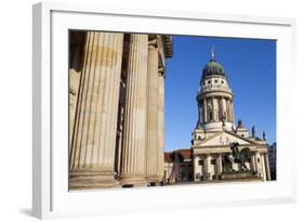 Theatre with Franzosisch (French) Church in the Background, Gendarmenmarkt, Berlin, Germany, Europe-Miles Ertman-Framed Photographic Print