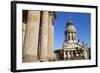 Theatre with Franzosisch (French) Church in the Background, Gendarmenmarkt, Berlin, Germany, Europe-Miles Ertman-Framed Photographic Print