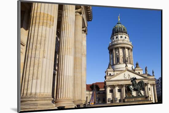 Theatre with Franzosisch (French) Church in the Background, Gendarmenmarkt, Berlin, Germany, Europe-Miles Ertman-Mounted Photographic Print