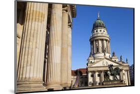 Theatre with Franzosisch (French) Church in the Background, Gendarmenmarkt, Berlin, Germany, Europe-Miles Ertman-Mounted Photographic Print